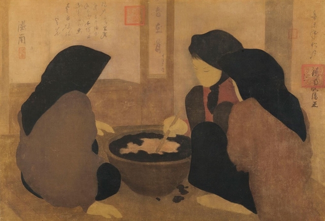 Artworks by celebrated Vietnamese painters snapped up at auction